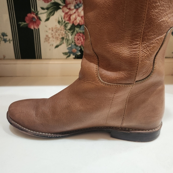 Frye 'Paige' Tall Riding Boots 100% Leather Sz 6 Brown - Picture 7 of 14